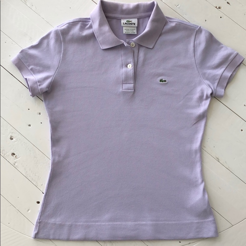 Lavender women’s Lacoste polo size 38